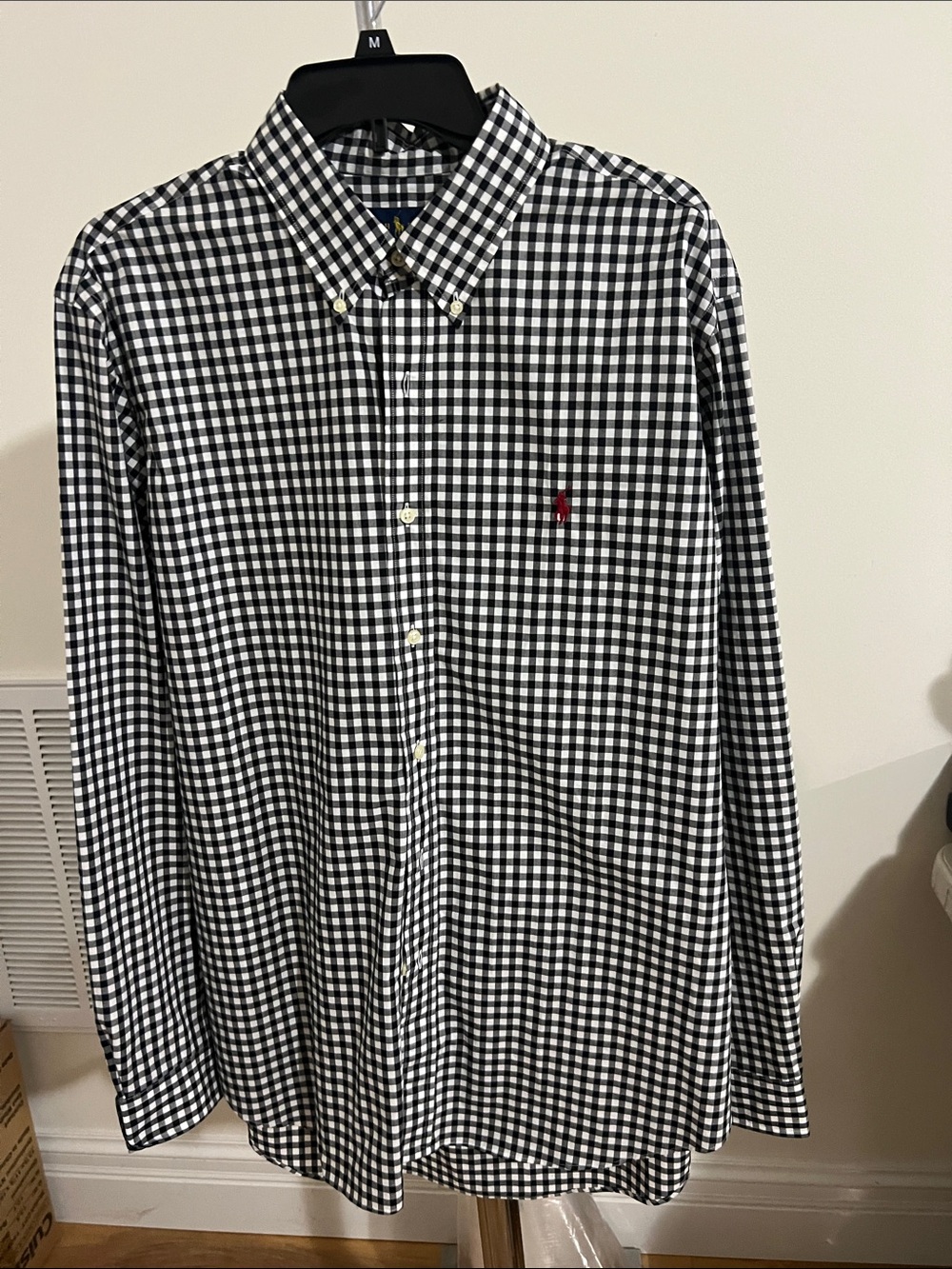 Polo by Ralph Lauren Black & White Gingham Button-Down Dress Shirt